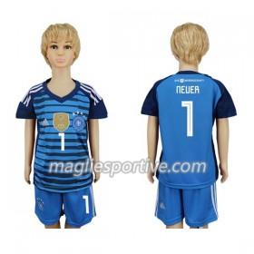 Completo Calcio Germania Neuer 1 Portiere Bambino Divisa Prima Mondiali 2018